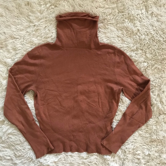 Moth Sweaters - Anthropologie Moth burnt orange turtle neck